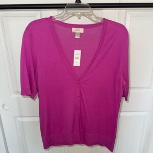 New Loft Short Sleeve Sweater Set Size Large